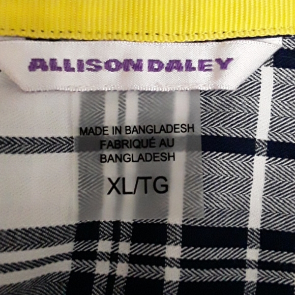 Allison Daley black and white checked blouse - Picture 7 of 9